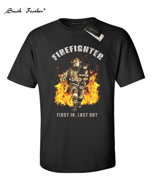 New Men Summer Classic T-Shirt Firefighter Cult Shirt Fireman