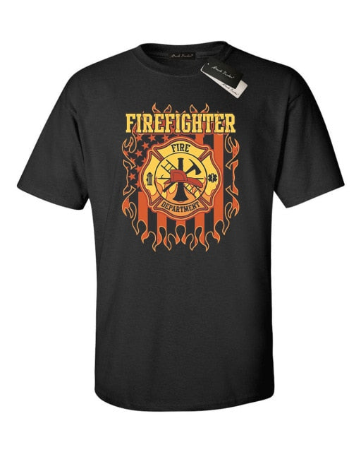 New Men Summer Classic T-Shirt Firefighter Cult Shirt Fireman