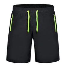 Load image into Gallery viewer, SFIT 2019 Summer Men Shorts Zipper Pockets Loose Men&#39;s Casual Shorts Black Solid Drawstring Waist Bermuda Shorts Male Plus Size