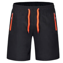 Load image into Gallery viewer, SFIT 2019 Summer Men Shorts Zipper Pockets Loose Men&#39;s Casual Shorts Black Solid Drawstring Waist Bermuda Shorts Male Plus Size