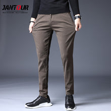 Load image into Gallery viewer, Jantour Brand 2019 New Autumn Winter Men Pants Straight Casual Men thick Trousers Classic Business Fashion brown Pants For Men