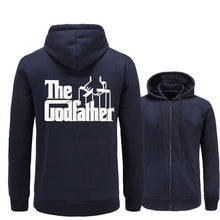 Load image into Gallery viewer, New men&#39;s hoodie fleece hoodie movie godfather pattern printing