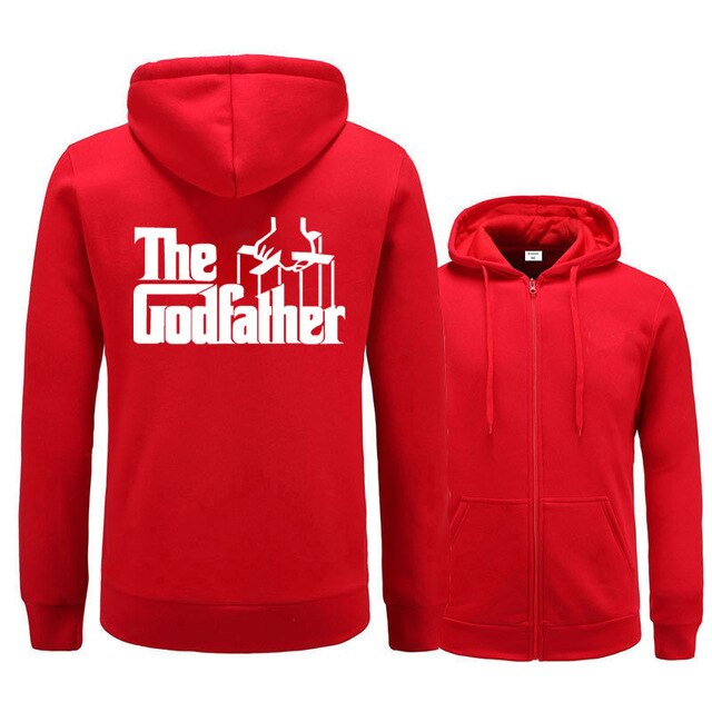 New men's hoodie fleece hoodie movie godfather pattern printing