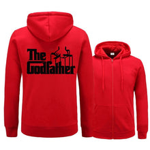 Load image into Gallery viewer, New men&#39;s hoodie fleece hoodie movie godfather pattern printing