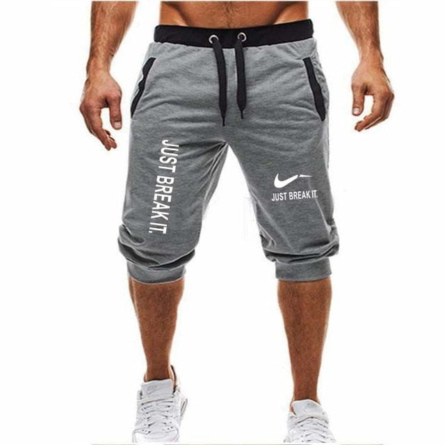 brand new Mens gym  shorts Run jogging sports Fitness bodybuilding Sweatpants male workout training Brand Knee Length short pant