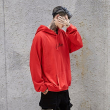 Load image into Gallery viewer, Harajuku Smile Print Mens Sweatshirts Hoodies Hip Hop Streetwear Sweatshirt Male Orange Black Red Block Hooded Hoddies Men Emoji