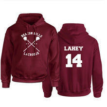 Load image into Gallery viewer, Teen Wolf Hoodie Men McCall 11 Lacrosse Stilinski 24 Lahey 14 Print Pullover Mens Hoddies Red Hood Sweatshirts Women Anime Hodie