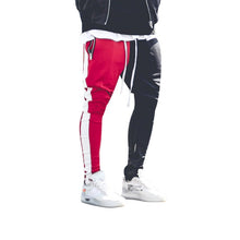 Load image into Gallery viewer, 2019  Cotton Mens Long Color Block Street Patchwork Zippers Elastic hip pop Casual Pencil Pant Sweatpants Trousers Jogger Pants