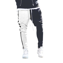 Load image into Gallery viewer, 2019  Cotton Mens Long Color Block Street Patchwork Zippers Elastic hip pop Casual Pencil Pant Sweatpants Trousers Jogger Pants